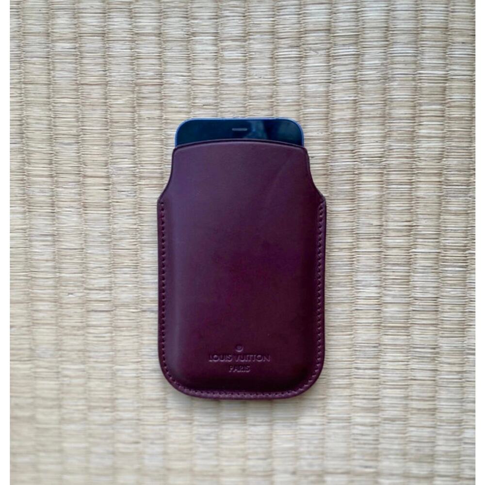 Louis Vuitton Leather Sleeve in Burgundy